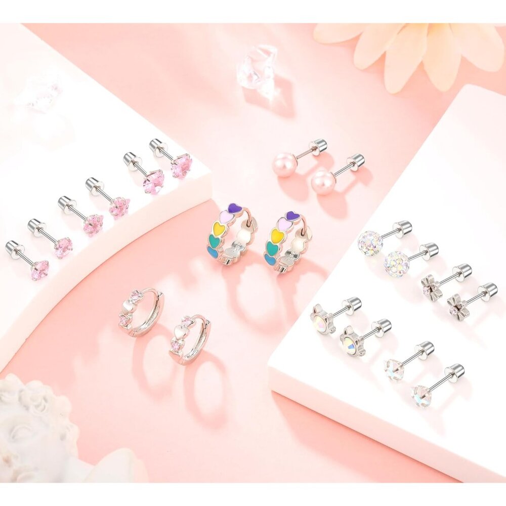 Durable Screw Back Stud Earrings - Surgical Stain… - image 3